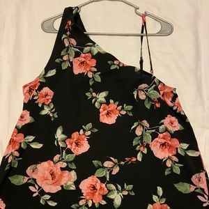 Sleeveless Strap Rose Blouse